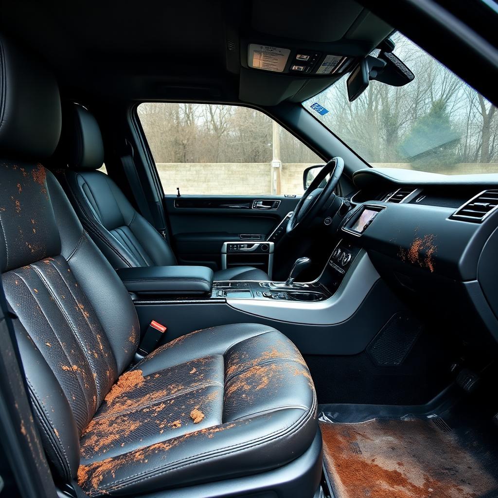 Range Rover — Interior before detailing